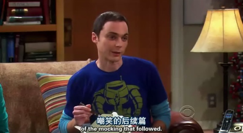 sheldon的t恤(第三季) 生活大爆炸 电影
