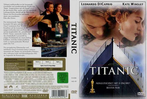 泰坦尼克号/Titanic(1997) 电影图片 录影带封套(德国) 大图 1105X750