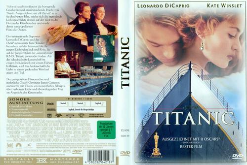 泰坦尼克号/Titanic(1997) 电影图片 DVD封套(德国) 大图 1612X1081