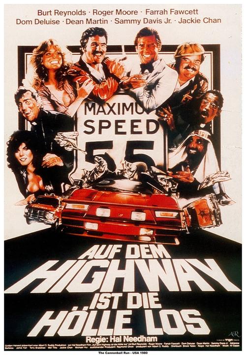 炮弹飞车the cannonball run(1981)海报(德国) 