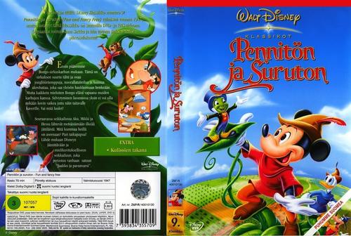 米奇与魔豆fun and fancy free(1947)dvd封套(芬兰)