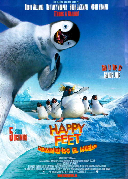 快乐的大脚happy feet(2006)海报(西班牙)